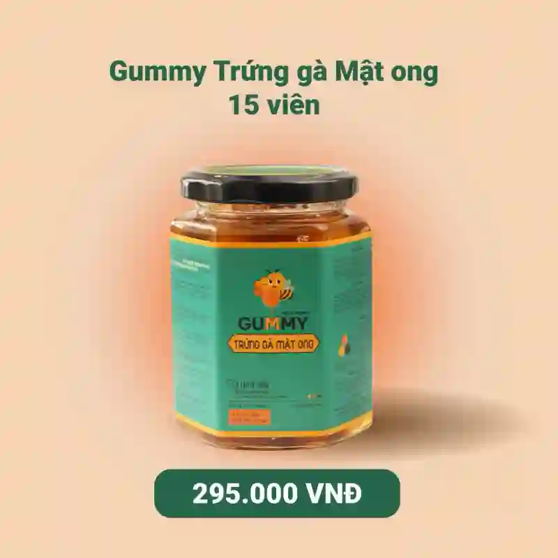 Gummy Trứng Gà Mật Ong (Hũ 15 viên)