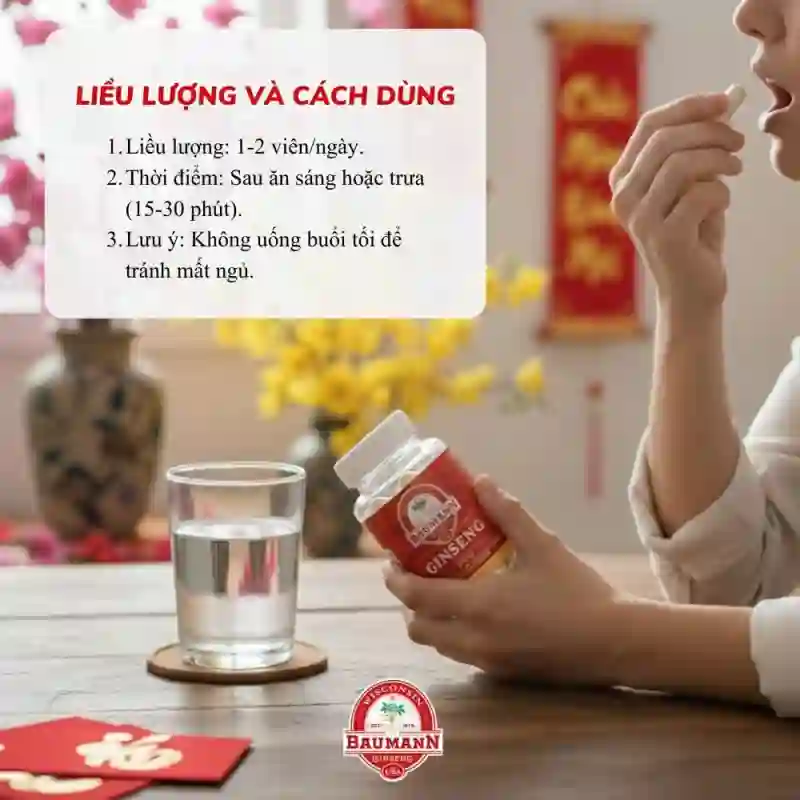 Nhân Sâm USA Baumann Wisconsin (hộp 130 viên)